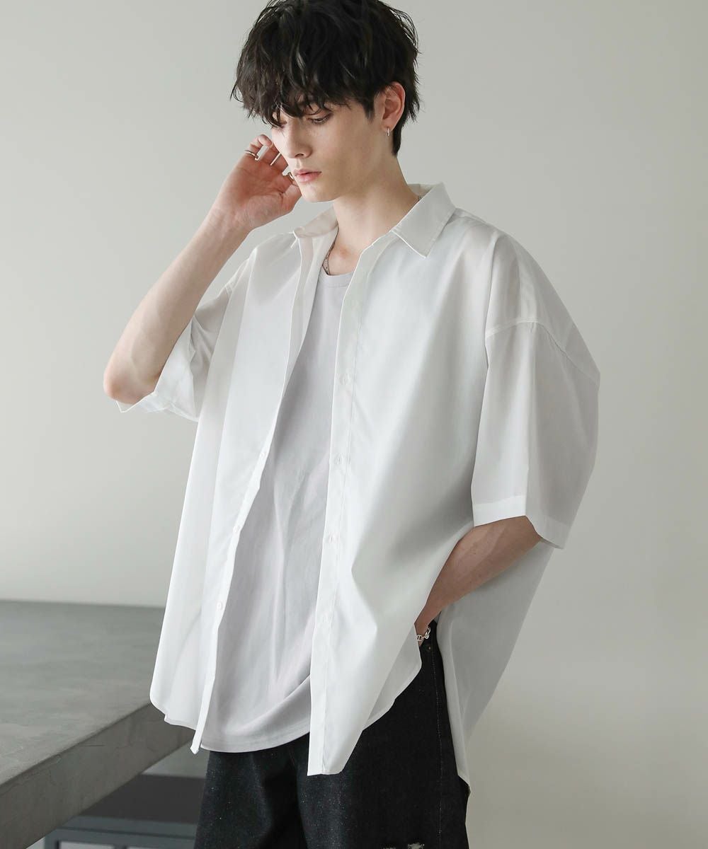 RayonTシャツ☆ Lazy Luxe Rayon Shirt / @biotop_official Exclusive (SAX BASE) この