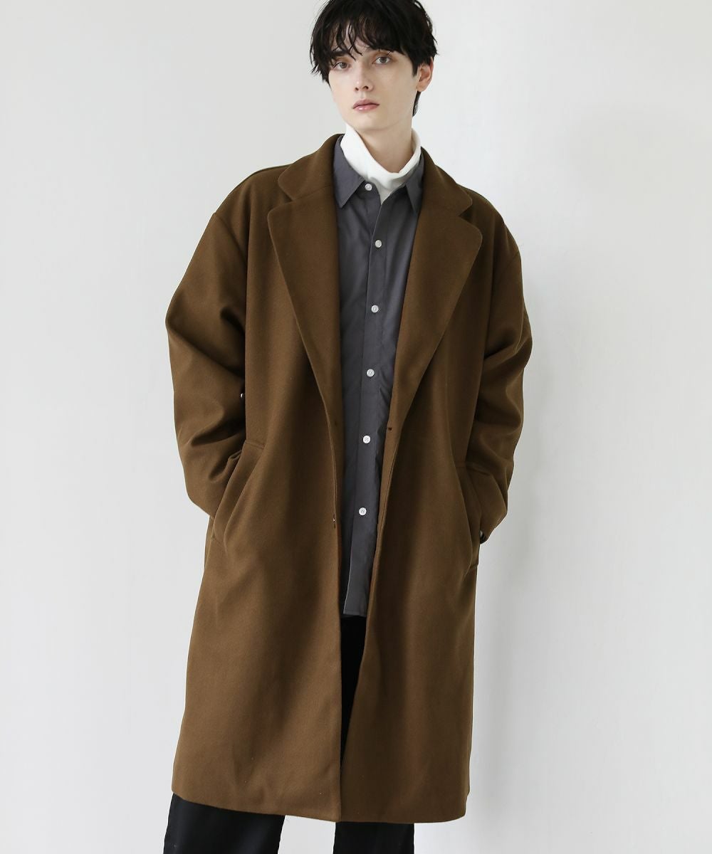 ビューティアンドユース/メルトン120 チェスターコート/ブラウン系　L BEAUTY&YOUTH UNITED ARROWS（ビューティーアンドユースユナイテッド