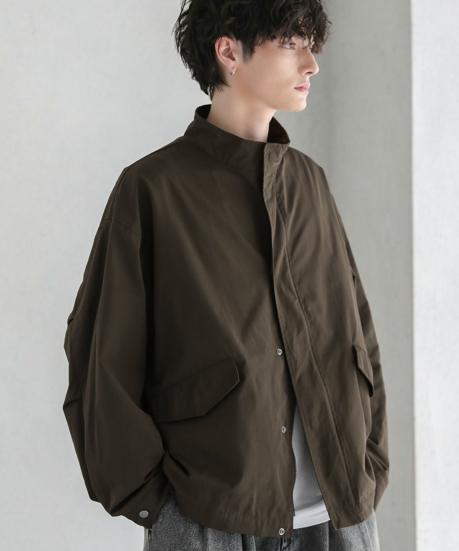 ビッグシルエットドロップショルダーショートモッズブルゾンM-65