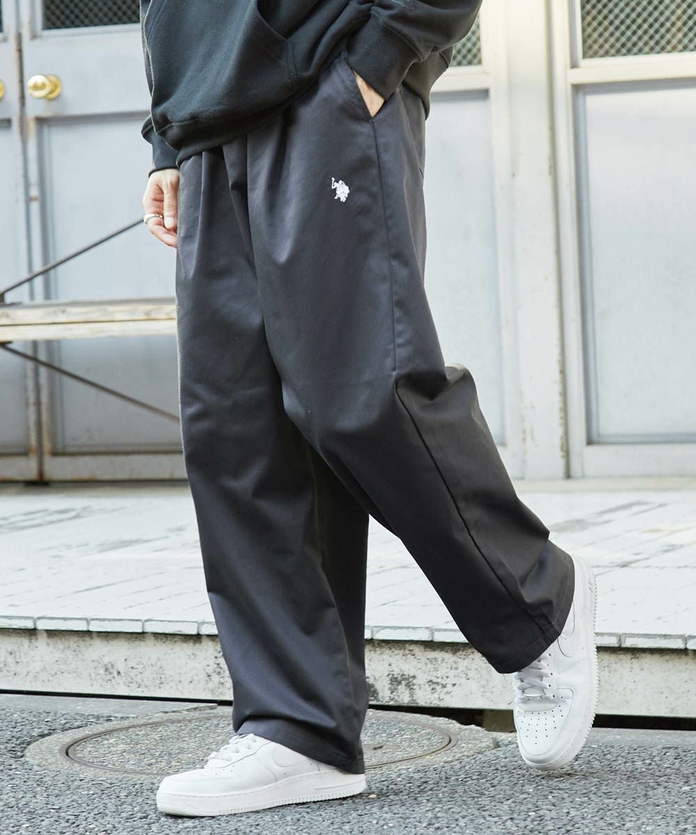 U.S. POLO ASSN. 別注 ロゴ刺繍バルーンシルエットシェフパンツ
