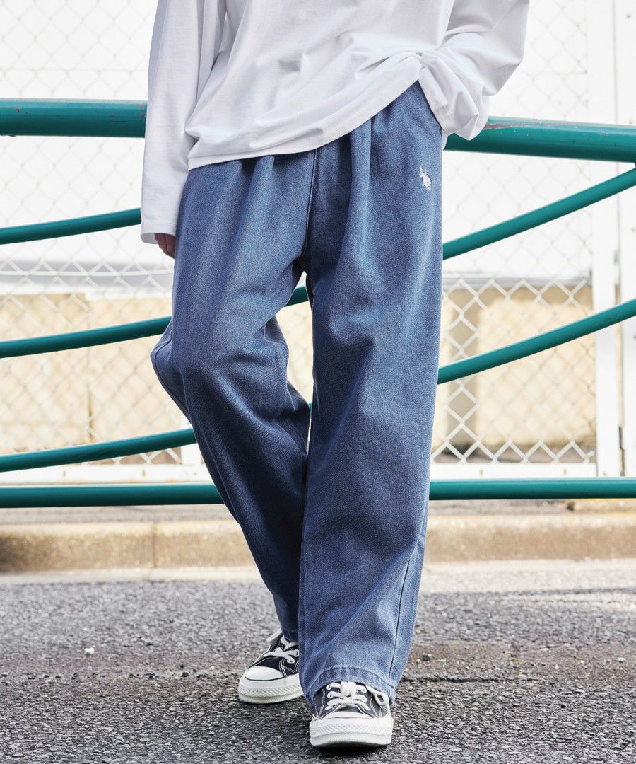 U.S. POLO ASSN. 別注 ロゴ刺繍バルーンシルエットシェフパンツ