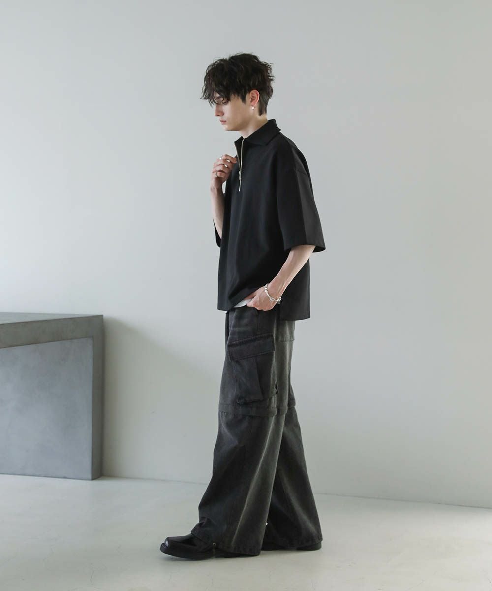 オーバーサイズ2wayドレープバギーカーゴデニムパンツ12.3oz | ASTRONOMY
