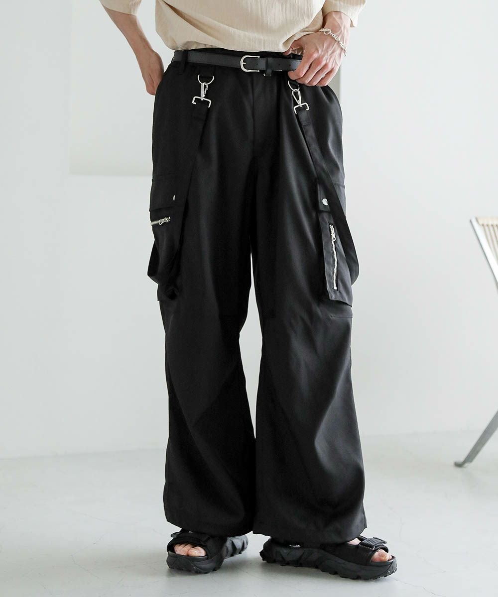 メタルジップサスペンダーオーバードレープデニムパンツ10oz | ASTRONOMY