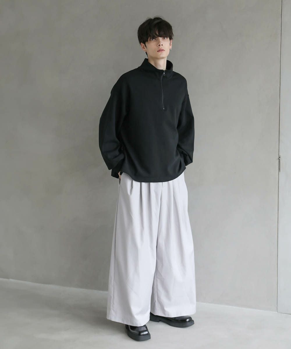 美品　マルボン　ハーフジップ　カットソー　白 コットンポンチハーフジップカットソー | ASTRONOMY