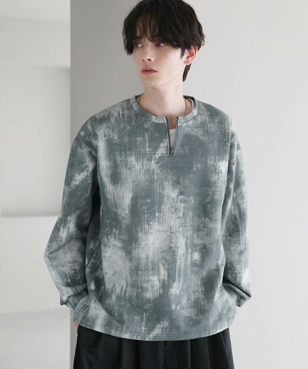 C/NP ボーダー ハーフジップ カットソー SHIPS（シップス） トレーナー スウェット SHIPS: リバーシブル