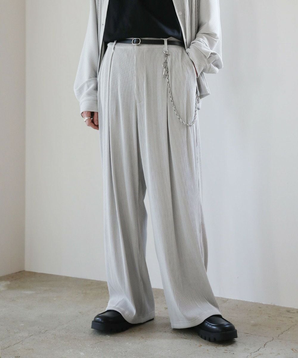 archivio ホワイト ストレートパンツ プリーツワイドストレートパンツ【セットアップ可能】 | ASTRONOMY