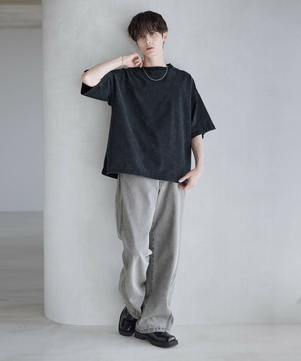 ピグメント加工ビッグシルエット半袖Tシャツ | ASTRONOMY