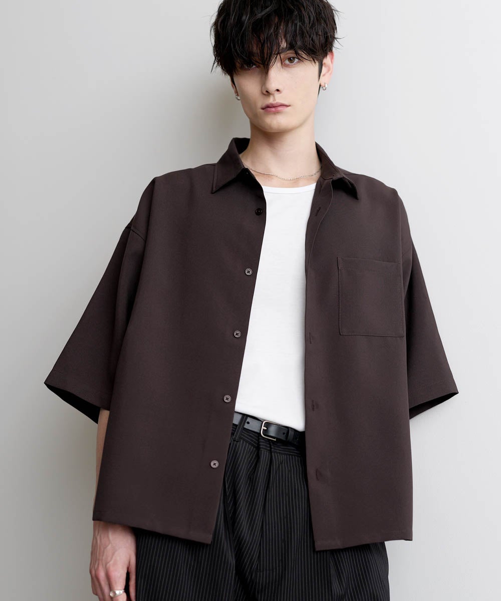 接触冷感／防シワ】ワイドシルエット リラックス ショート丈 半袖