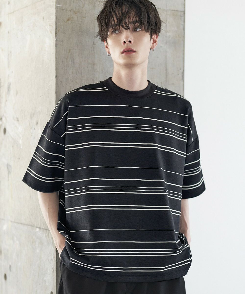 TANGRAM 半袖　モックネック　ブラック　黒 STRETCH FIT LOGO MOCKNECK TEE BLACK TGS-MT09 – TANGRAM