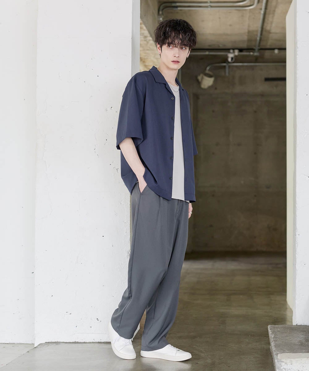 シャツ/ブラウス(半袖/袖なし) MEDI RELAX JACKET SETUP THE CASUAL｜テックエステルマルチポケットリラックスフィットスナップ