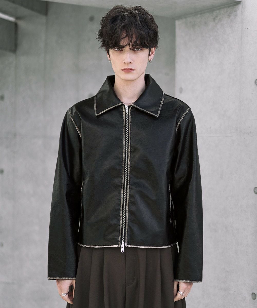 D＆G ヴィンテージ加工 ラムレザーブルゾン JOURNAL STANDARD relume（ジャーナルスタンダード レリューム） 革