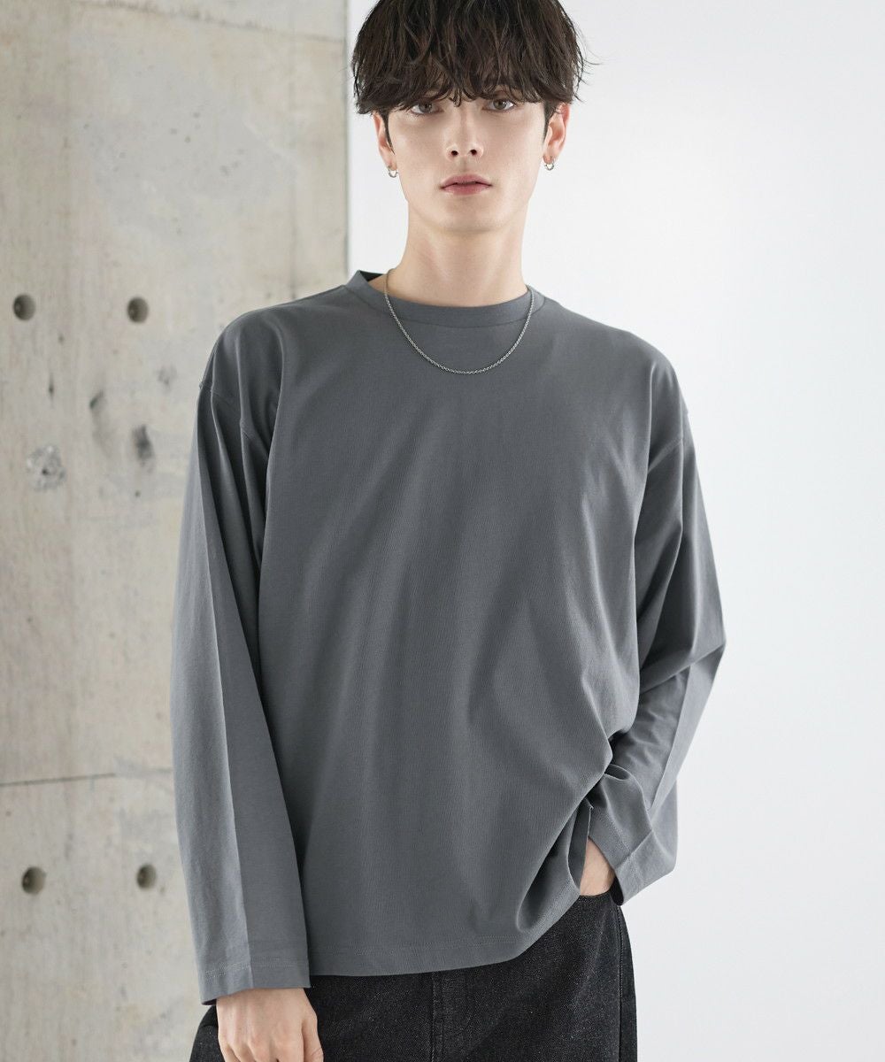 STONE  イタリア製 コットン 長袖Tシャツ M 超長綿長袖Tシャツ | ASTRONOMY