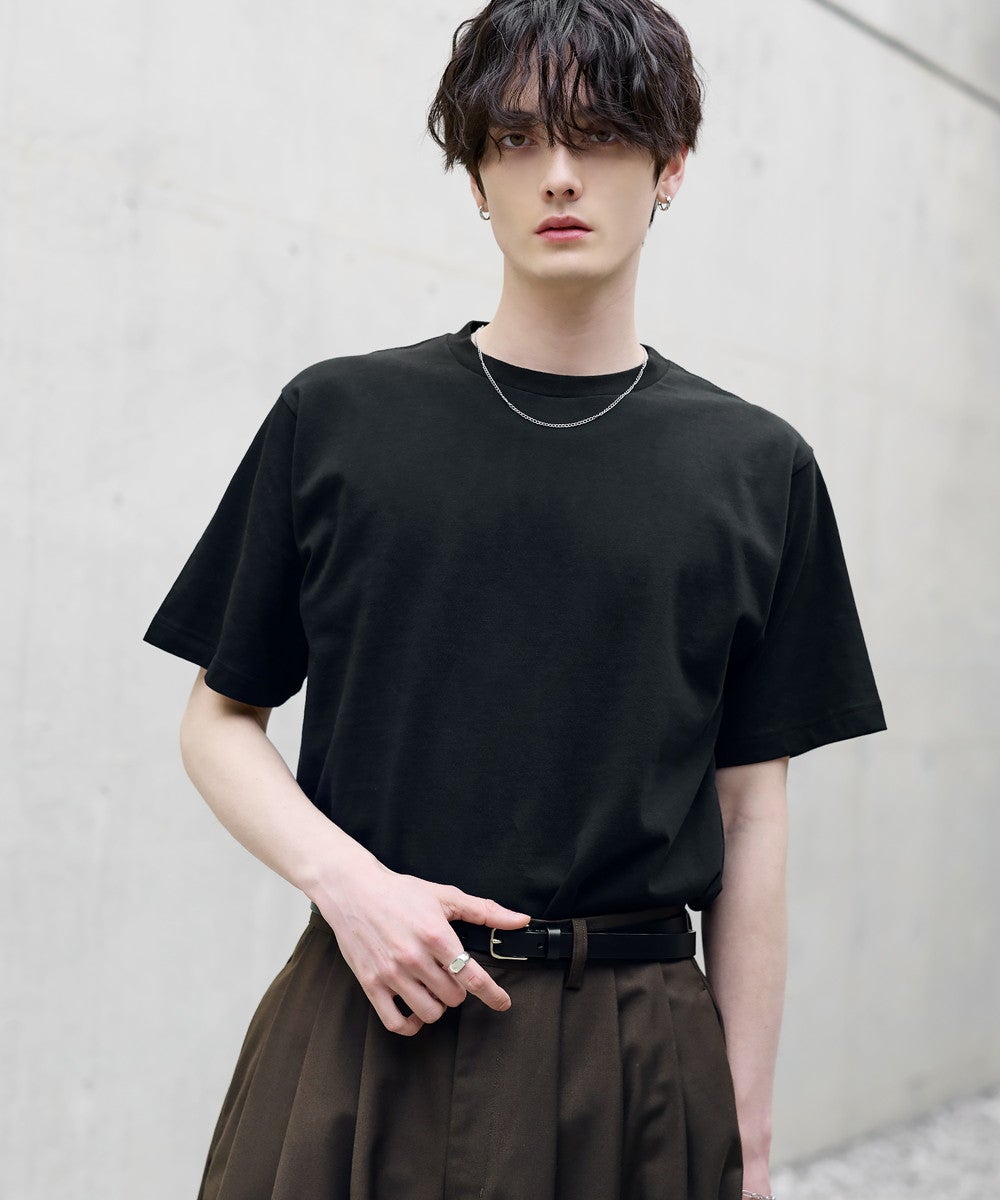 設楽 プリント Tシャツ Sサイズ ダークグレー 超長綿コットンショートスリーブTシャツ クルー/ヘンリー | ASTRONOMY