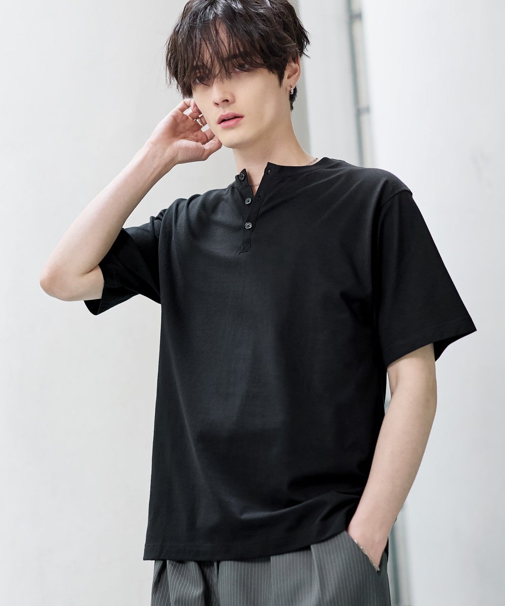 超長綿コットンショートスリーブTシャツ クルー/ヘンリー | ASTRONOMY