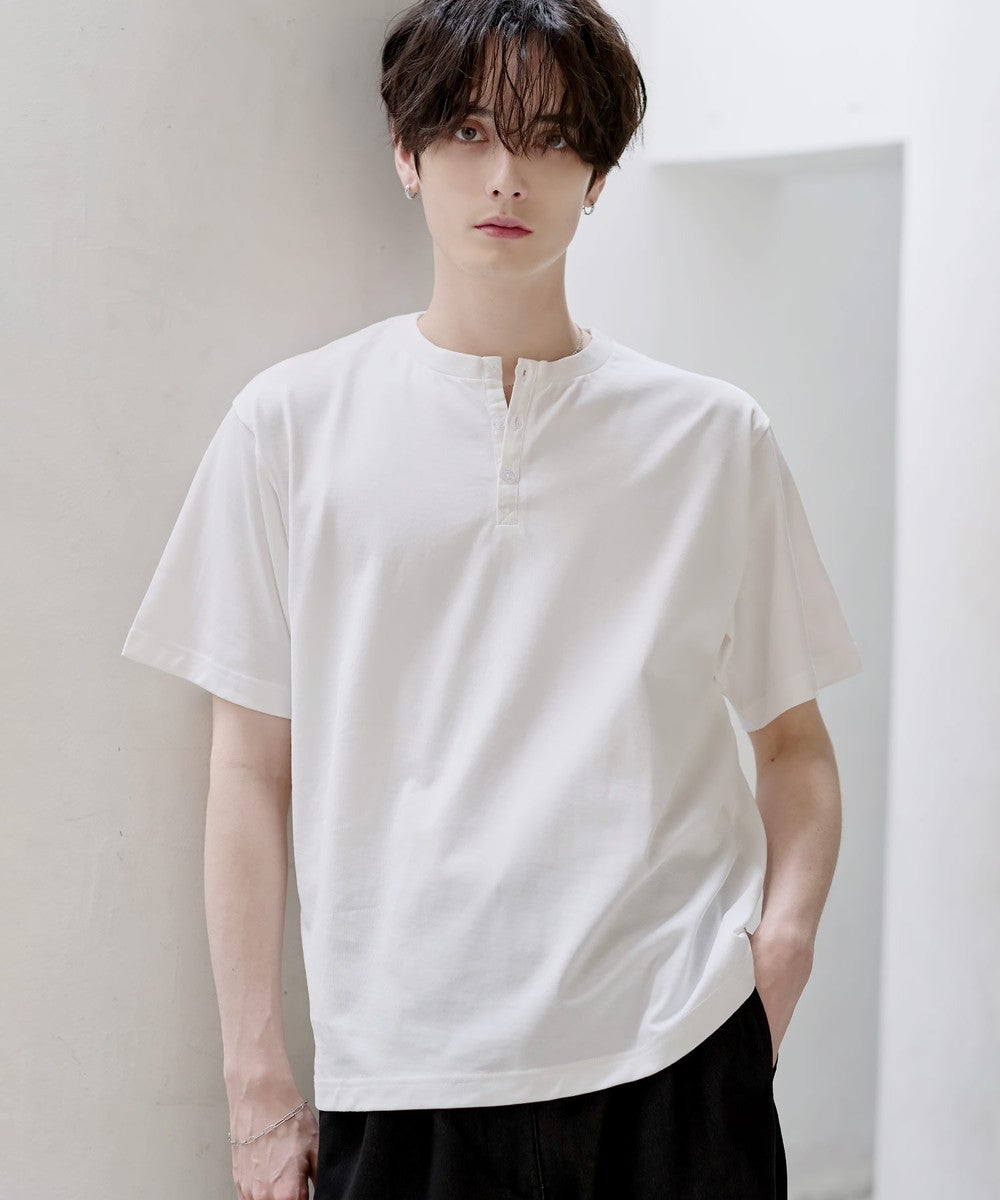 超長綿コットンショートスリーブTシャツ クルー/ヘンリー | ASTRONOMY