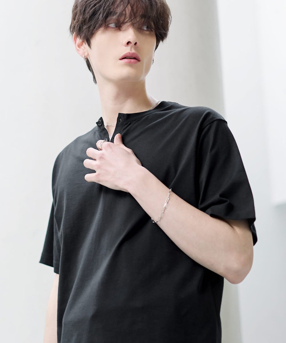 超長綿コットンショートスリーブTシャツ クルー/ヘンリー | ASTRONOMY