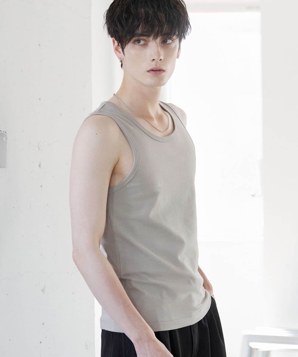 COTTON JERSEY SLIM-FIT TANK TOP | ASTRONOMY