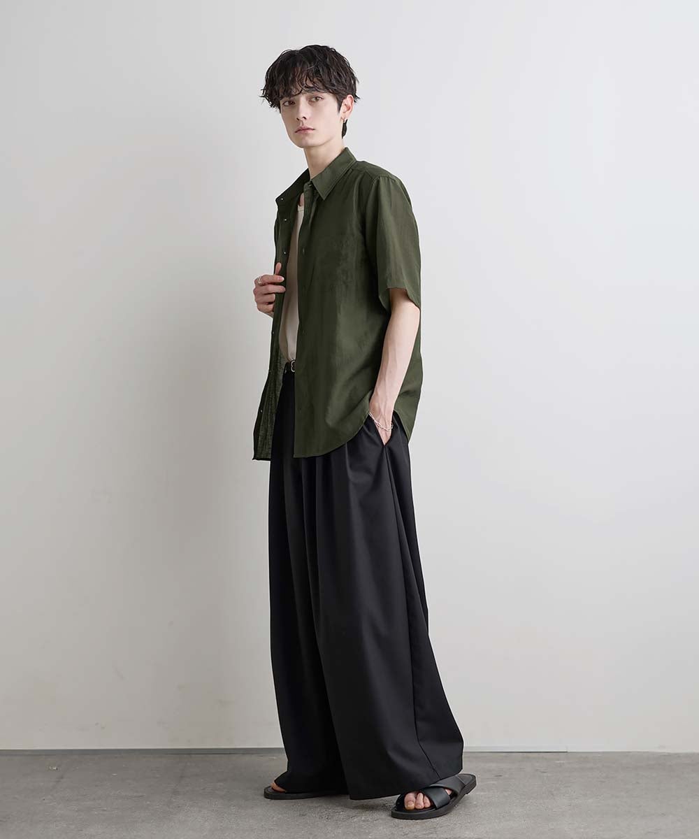 Buyer's Select /【接触冷感】リネン混半袖レギュラーカラーシャツ