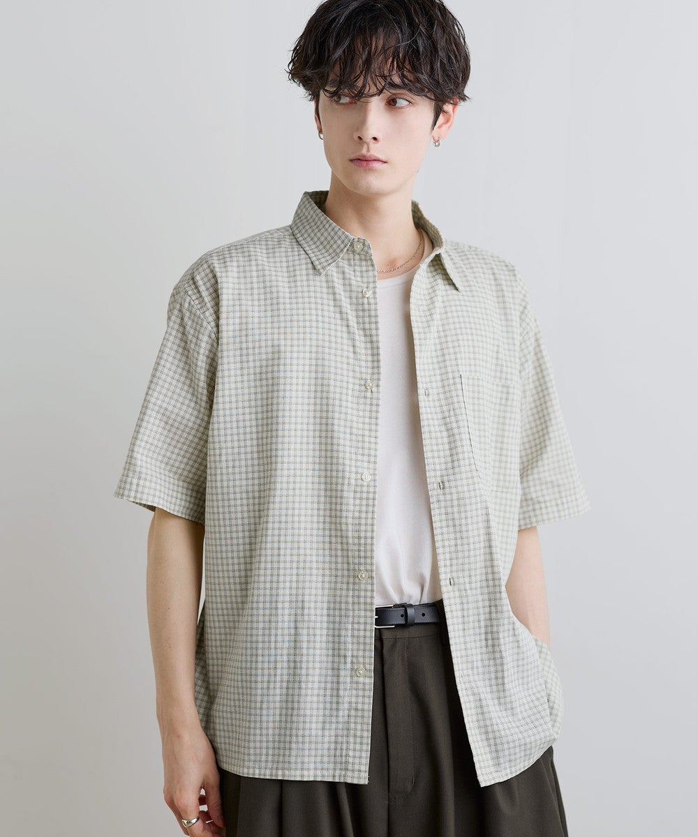 Buyer's Select/パナマドビー オンブレ/ギンガムチェック 半袖シャツ