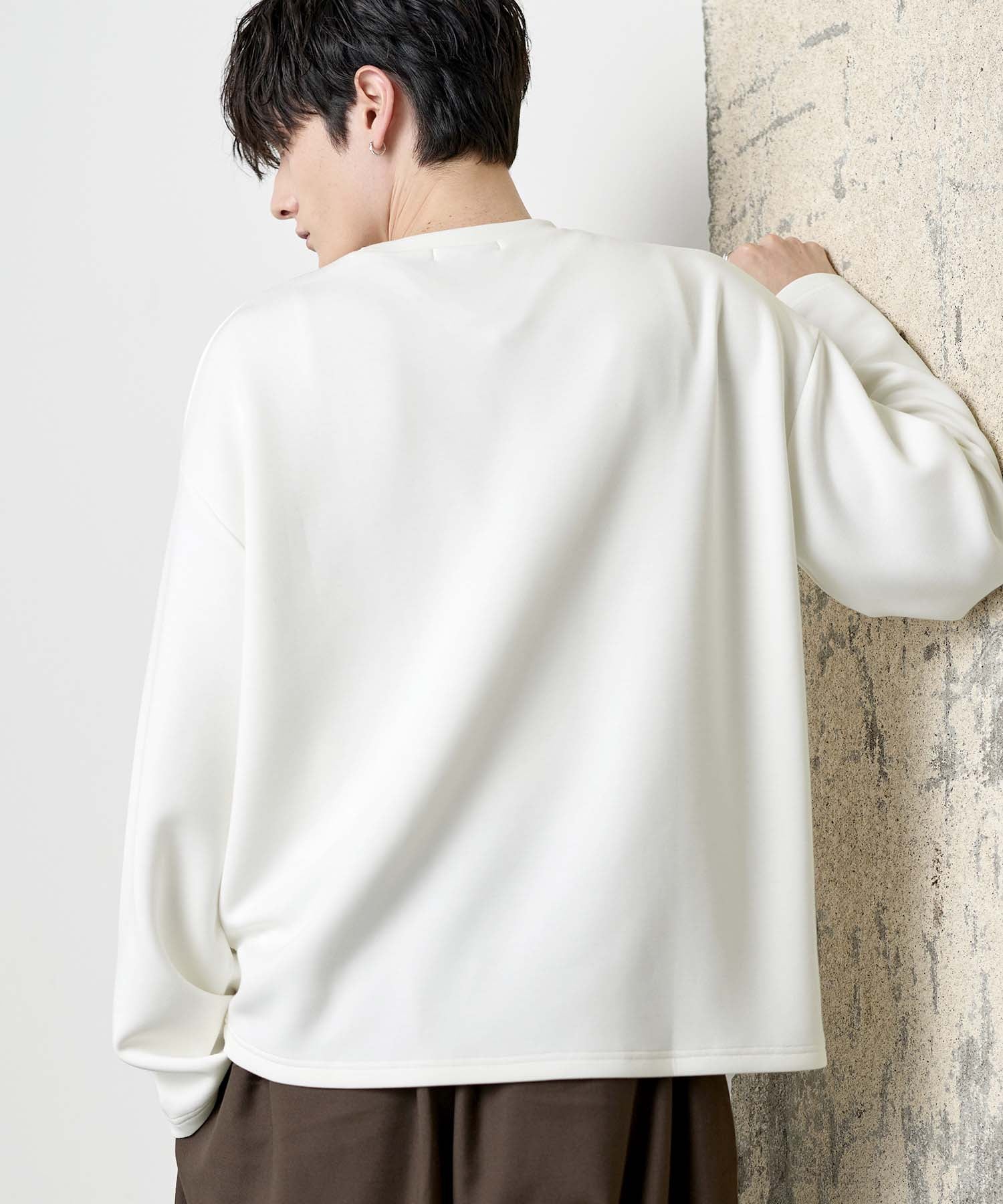 防シワ/抗ピリング】 ポンチクルーネック長袖Tシャツ | ASTRONOMY